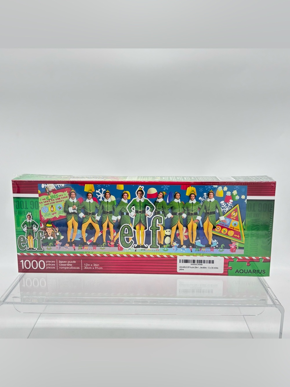Elf Movie Aquarius 1000 Piece Slim Jigsaw Puzzle 12x36 Christmas New Sealed Gift